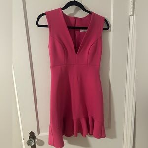 Susanna Monaco rufffled pink dress